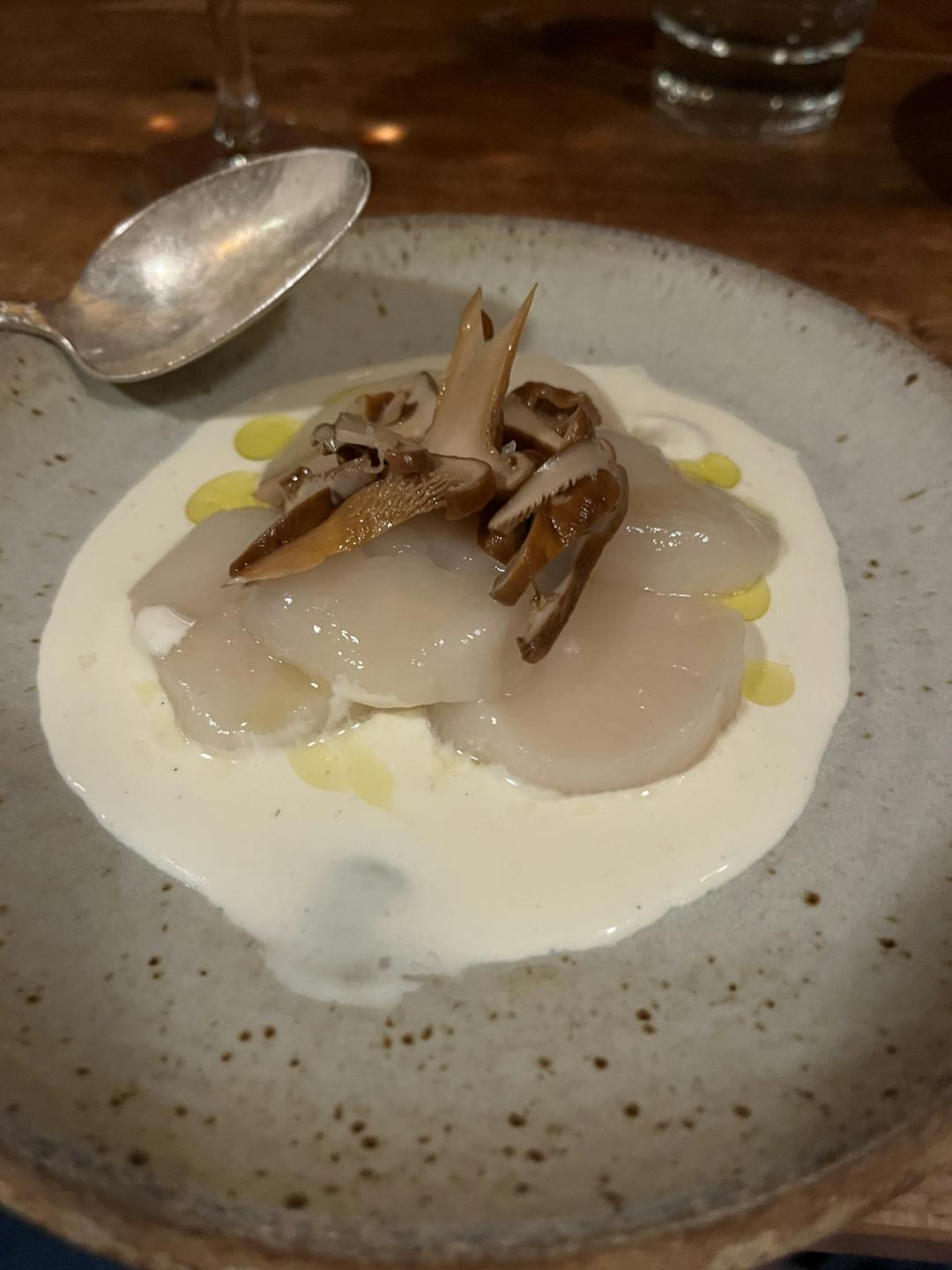 scallops with eel cream