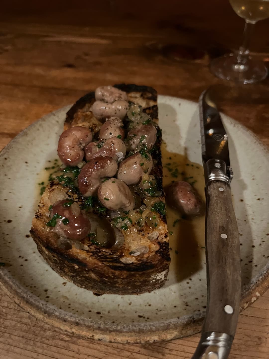 rabbit kidneys on toast