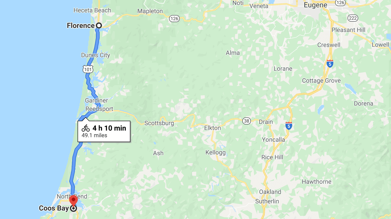 Florence to Coos Bay